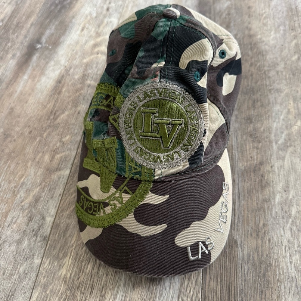 KosKash Headgear Las Vegas, Nevada Camo Green Baseball Hat - Picture 5 of 6